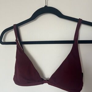 Elegant Burgundy Triangle Bikini Top
